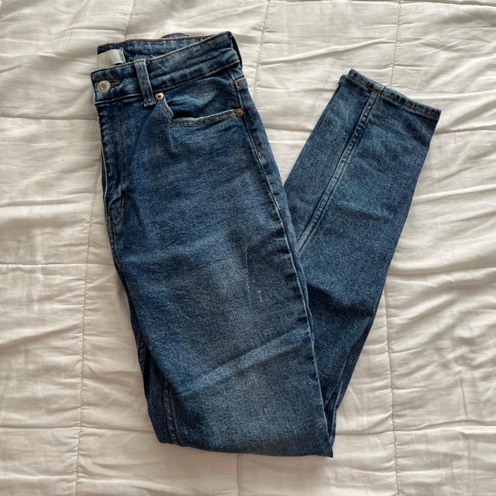 H&M Blue Skinny Jeans High Waisted